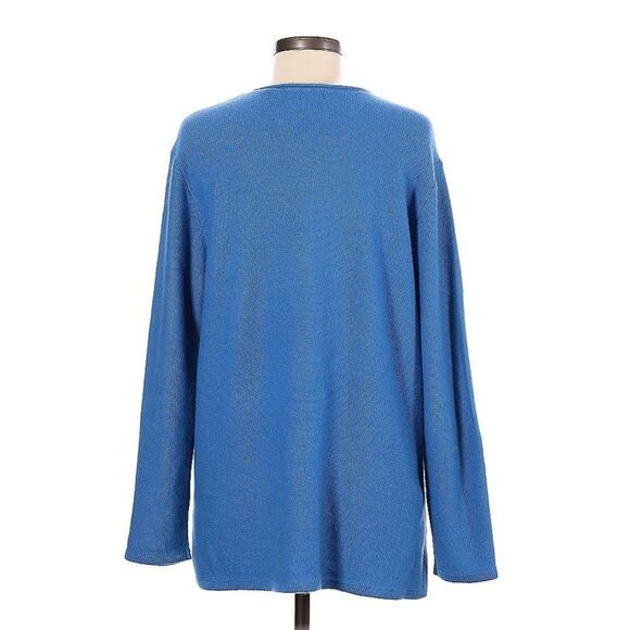 Vintage Blue Cashmere Oversized Sweater in Hong Kong Blue - Picture 3 of 7